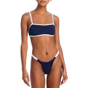 Aqua Womens Bandeau Swimsuit Bikini Set XL Navy - NWT $116